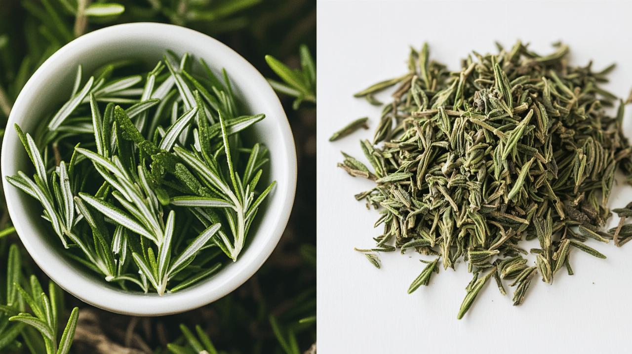 Infusions au romarin : choisir entre frais et seche pour des saveurs optimales